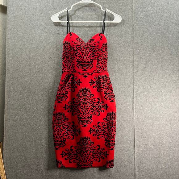 B. Darlin Red Dress Women Size XS (1/2) Mini Dress Evening Party Dress - Picture 1 of 12